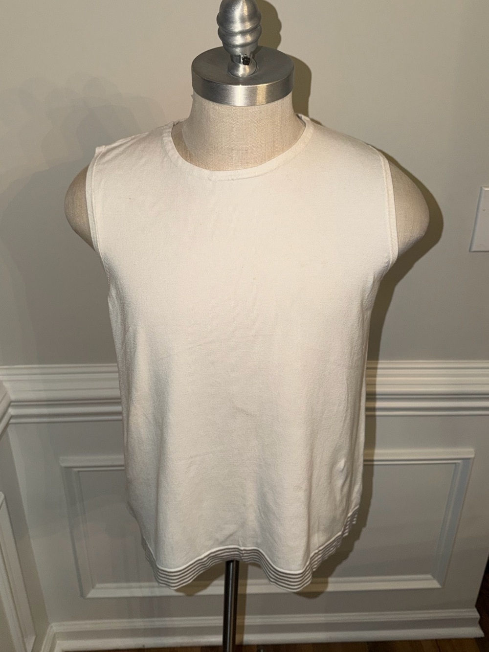 Preston & York Size XL Women's Cream Knit Tank Top(128)